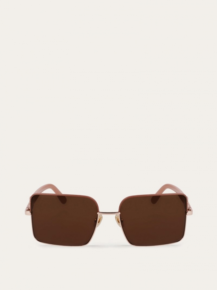 Ferragamo Men's Sunglasses - Rose Gold-Nude/Gradient Nude | Quick Ship!