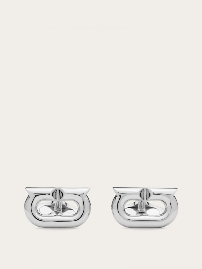 Ferragamo Men's Gancini Cufflinks - Palladium | Quick Ship!