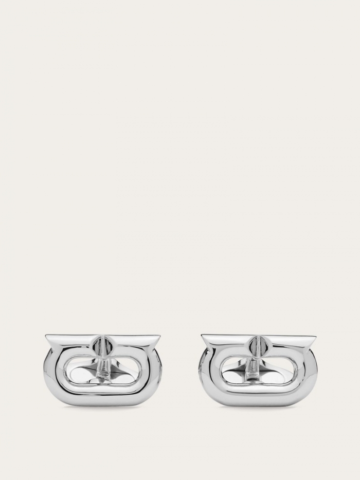 Ferragamo Men's Gancini Cufflinks - Palladium | Quick Ship!