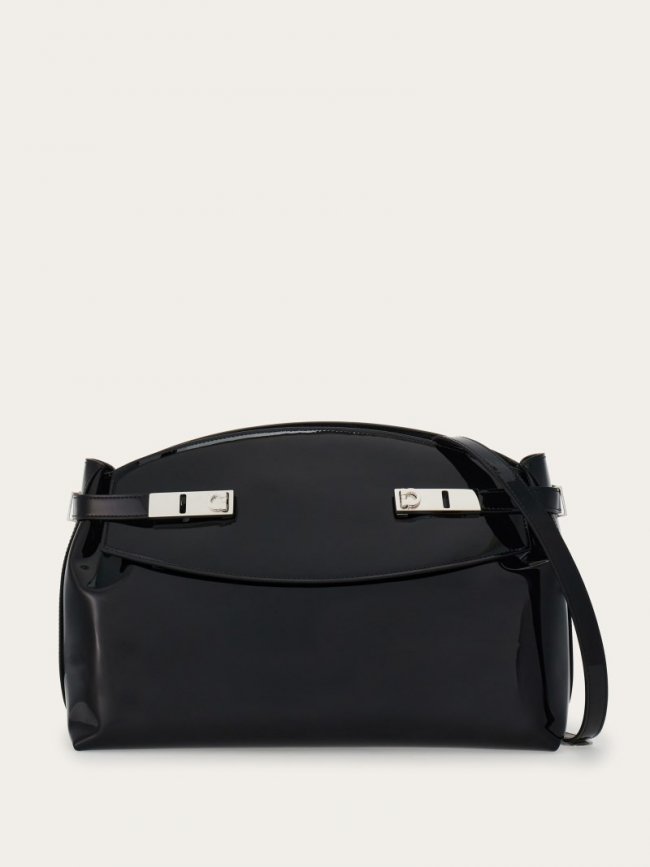Ferragamo Women's Hug Soft Crossbody Bag - Black | Quick Ship!