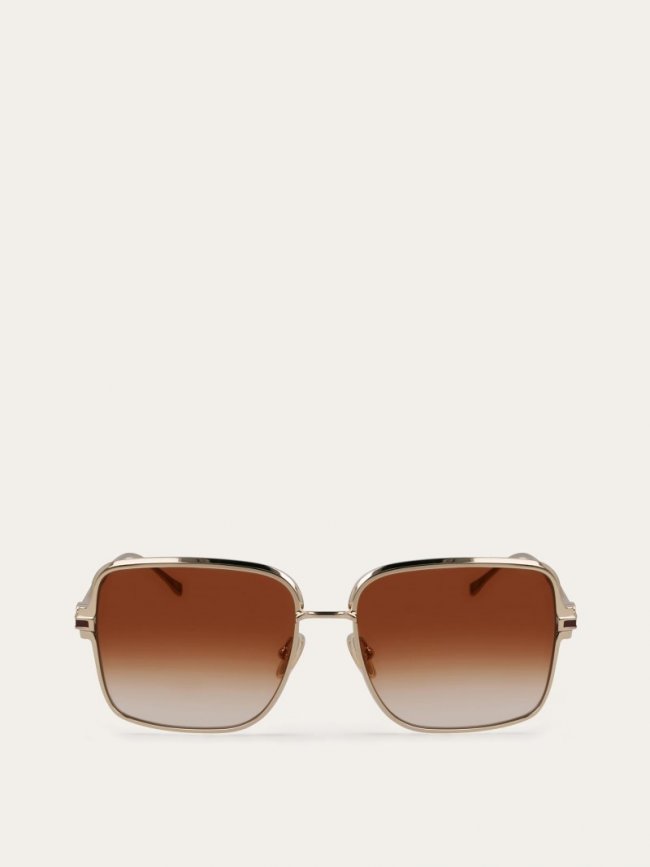 Ferragamo Women's Sunglasses - Gold/Honey | Quick Ship!