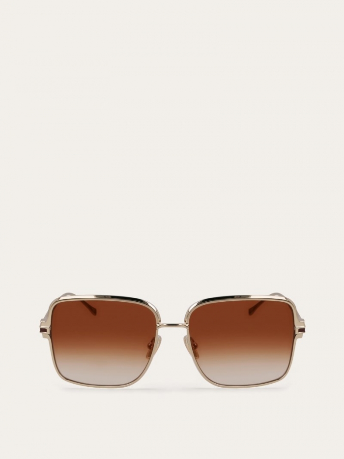 Ferragamo Women's Sunglasses - Gold/Honey | Quick Ship!