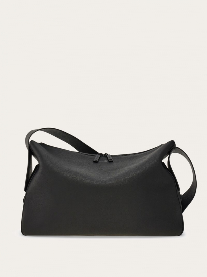 Ferragamo Men's Messenger Bag - Black | Quick Ship!