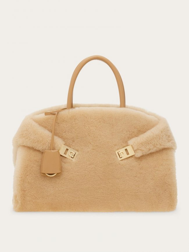 Ferragamo Women's Hug Handbag - Natural Nude | Quick Ship!