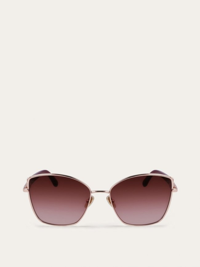 Ferragamo Women's Sunglasses - Rose Gold/Gradient Wine | Quick Ship!
