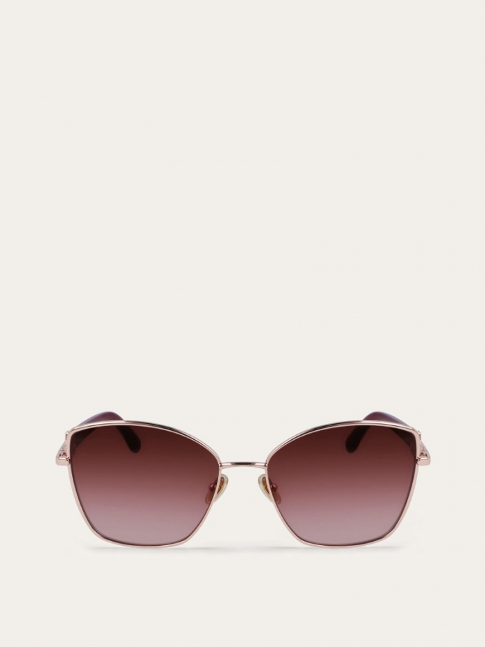 Ferragamo Women's Sunglasses - Rose Gold/Gradient Wine | Quick Ship!