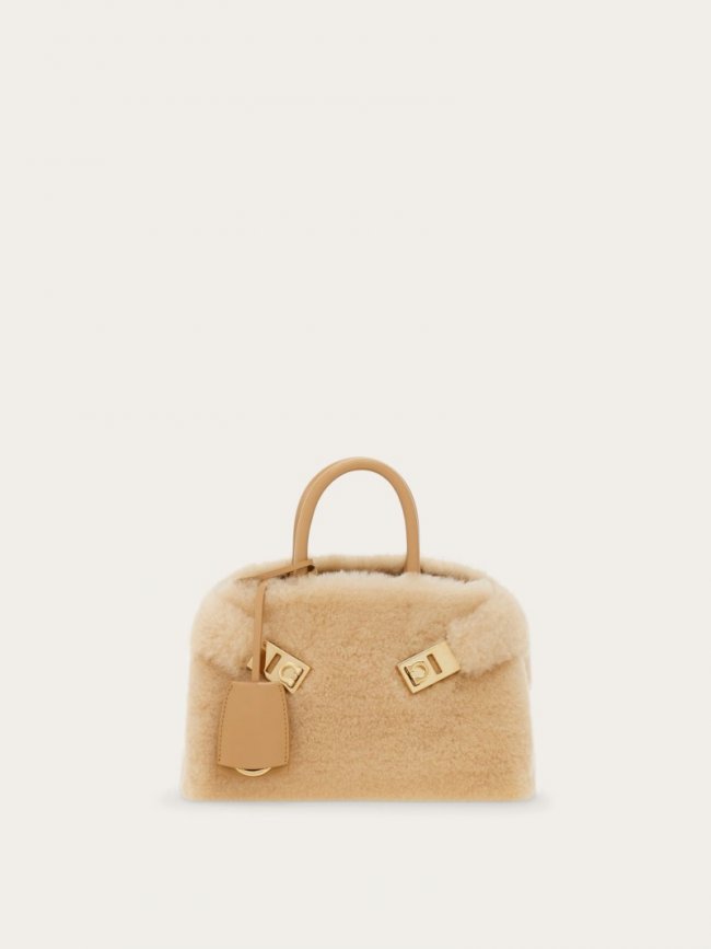 Ferragamo Women's Hug Handbag - Natural Nude | Quick Ship!