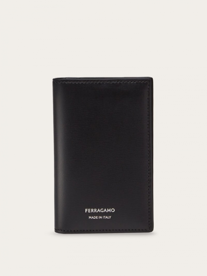 Ferragamo Men's Credit Card Holder - Black | Quick Ship!