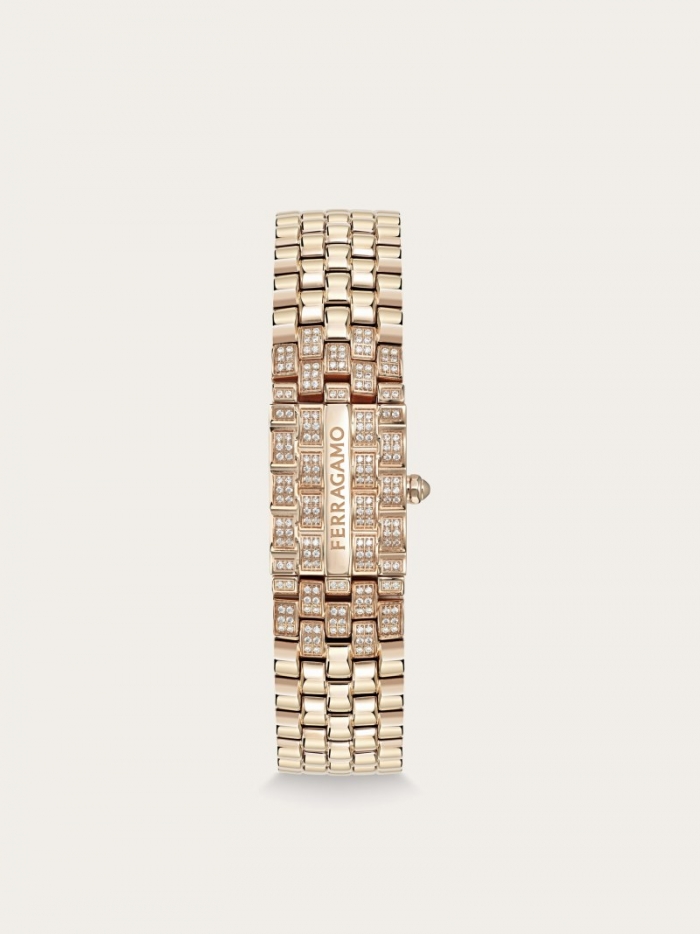 Ferragamo Women's Secret Watch - Ip Rose Gold/White | Quick Ship!