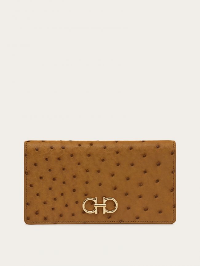 Ferragamo Women's Gancini Continental Wallet - Burnt Ocher | Quick Ship!