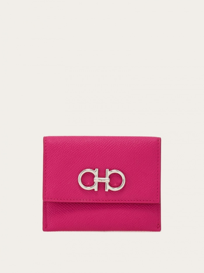 Ferragamo Women's Gancini Credit Card Holder - Cerise Pink | Quick Ship!