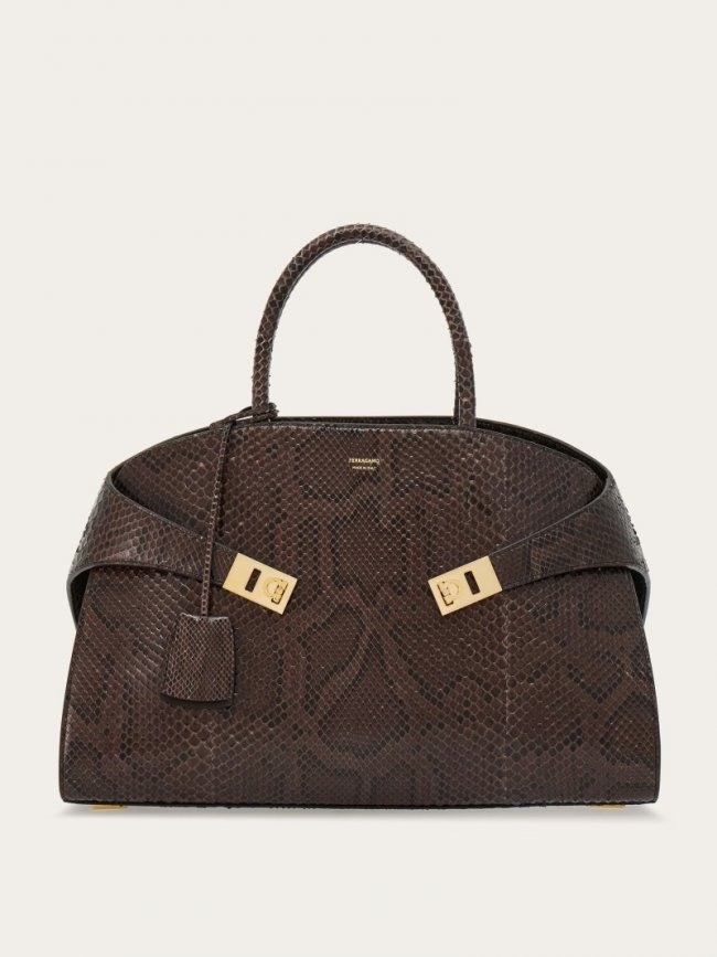 Ferragamo Women's Hug Handbag - Testa Di Moro | Quick Ship!
