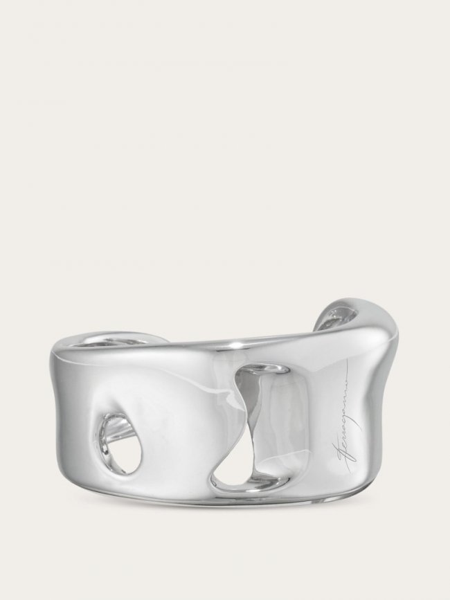 Ferragamo Women's Vara Bangle - Silver (Size M) | Quick Ship!