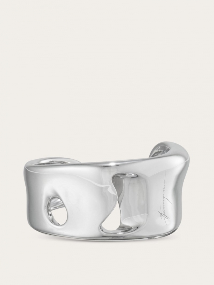 Ferragamo Women's Vara Bangle - Silver (Size M) | Quick Ship!