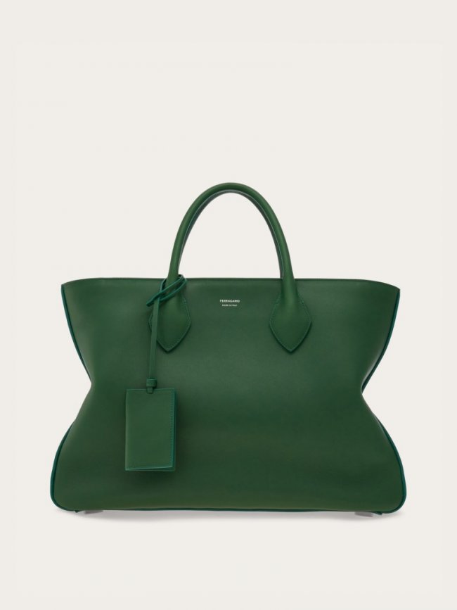 Ferragamo Men's Tote Bag - Forest Green | Quick Ship!