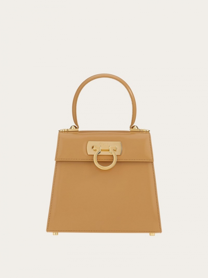 Ferragamo Women's Iconic Top Handle - Camel | Quick Ship!
