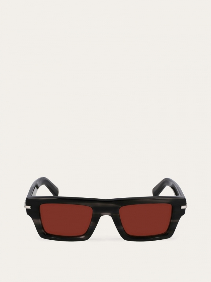Ferragamo Men's Sunglasses - Grey/Red Wine | Quick Ship!