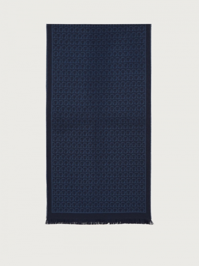 Ferragamo Women's Gancini Scarf - Denim/Navy | Quick Ship!