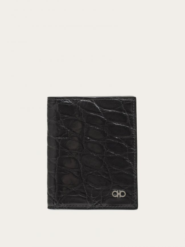 Ferragamo Men's Gancini Credit Card Holder - Stromboli Sand | Quick Ship!