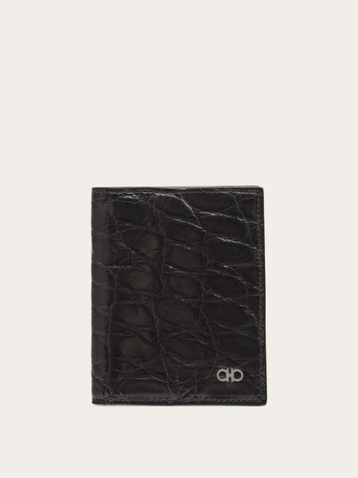 Ferragamo Men's Gancini Credit Card Holder - Stromboli Sand | Quick Ship!