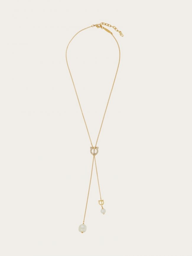 Ferragamo Women's Gancini Pendant Necklace - Gold | Quick Ship!