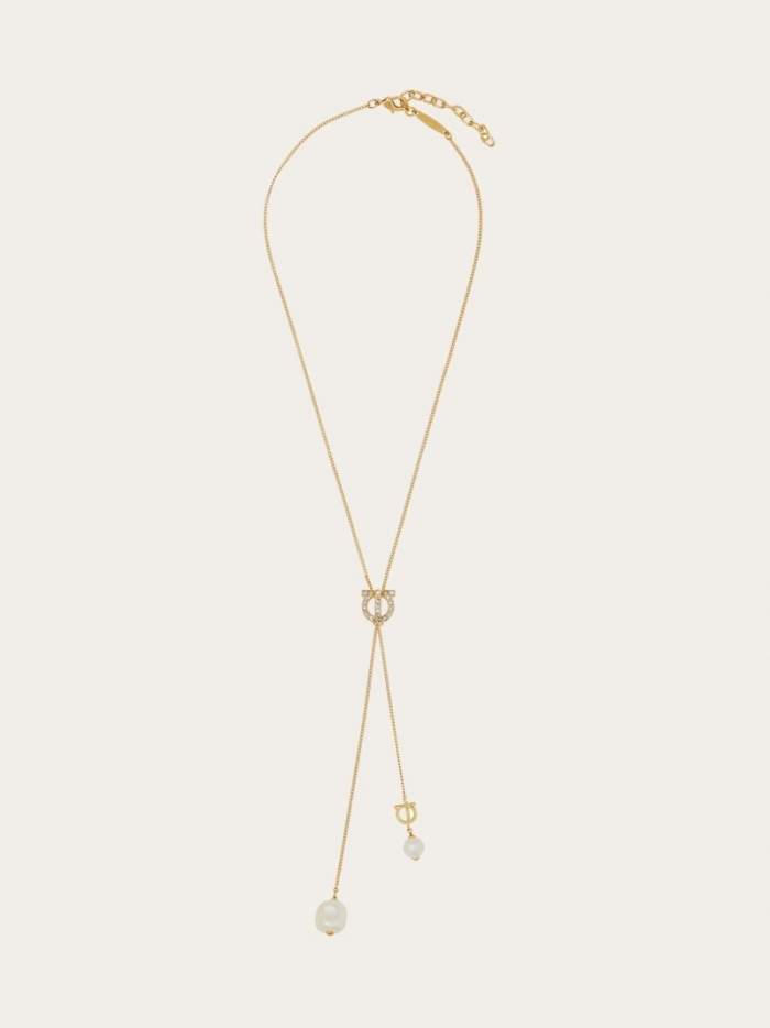 Ferragamo Women's Gancini Pendant Necklace - Gold | Quick Ship!
