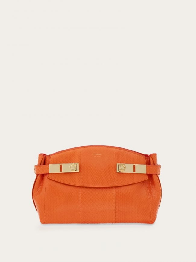 Ferragamo Women's Hug Soft Crossbody Bag - Orange | Quick Ship!