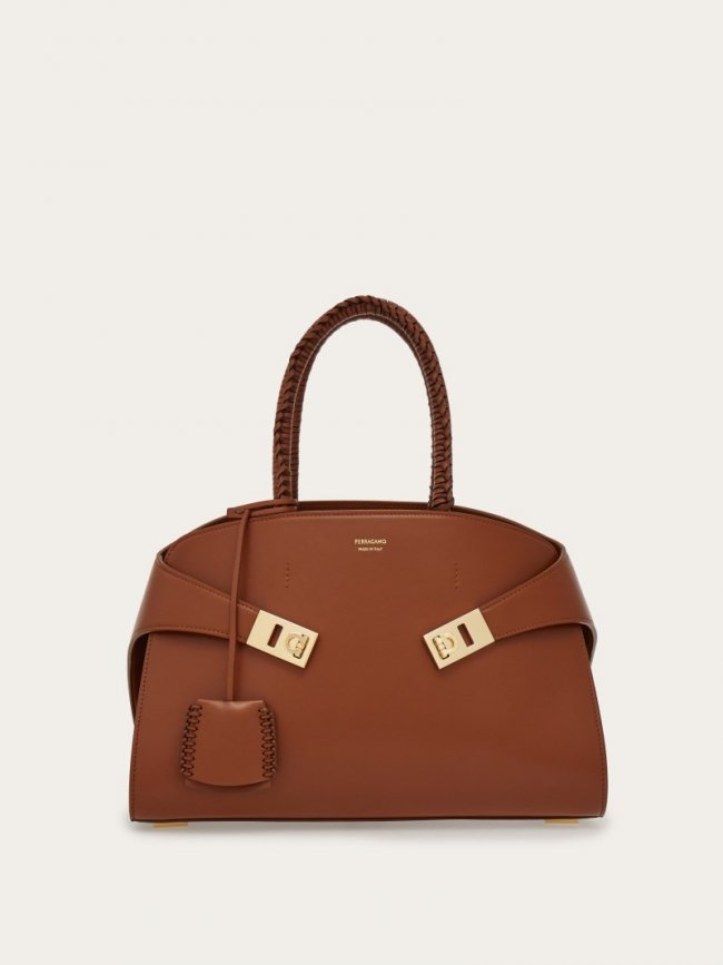 Ferragamo Women's Hug Handbag - Cognac | Quick Ship!