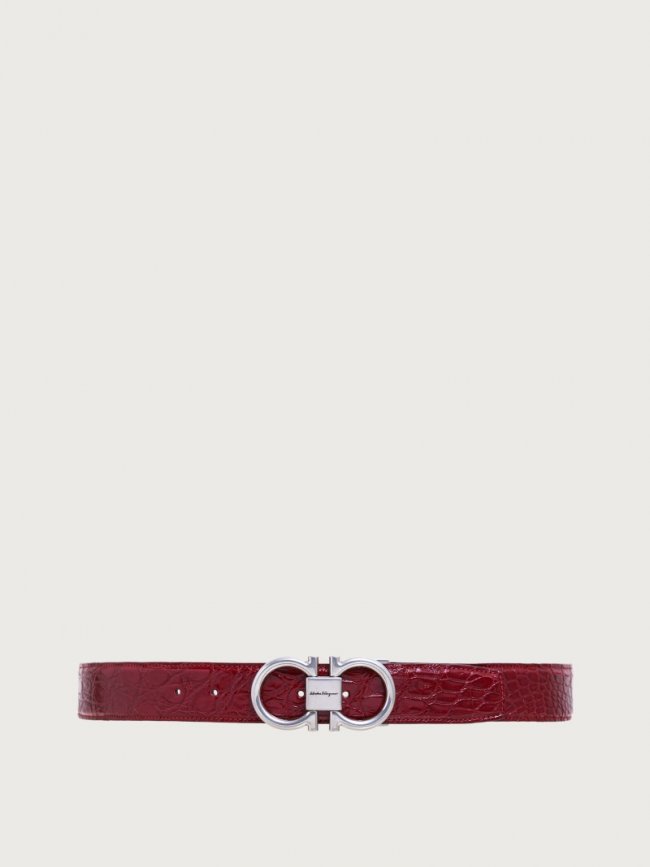 Ferragamo Men's Adjustable Gancini Belt - Ferragamo Red | Quick Ship!