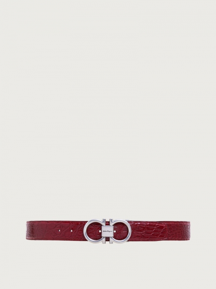 Ferragamo Men's Adjustable Gancini Belt - Ferragamo Red | Quick Ship!