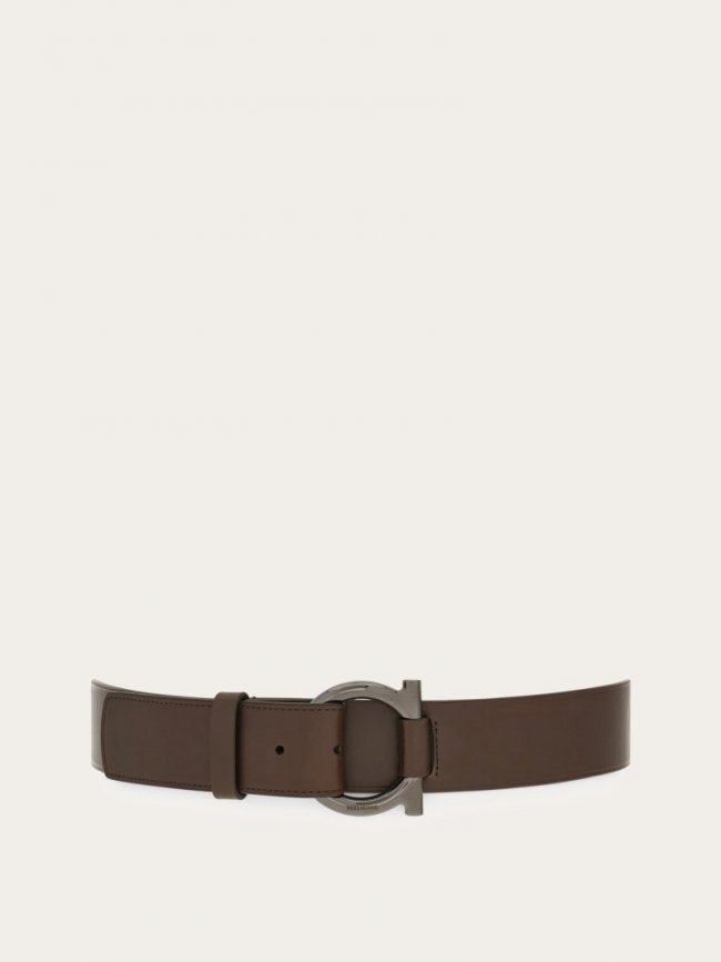 Ferragamo Men's Fixed Gancini Belt - Testa Di Moro | Quick Ship!