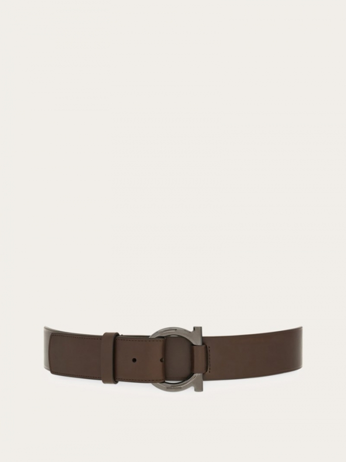 Ferragamo Men's Fixed Gancini Belt - Testa Di Moro | Quick Ship!