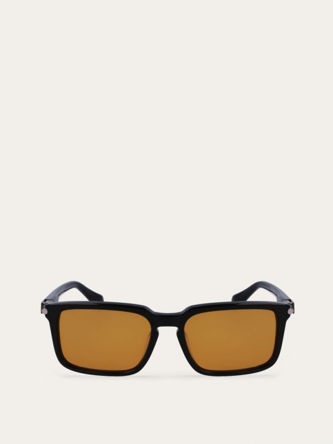Ferragamo Men's Sunglasses - Black/Orange | Quick Ship!
