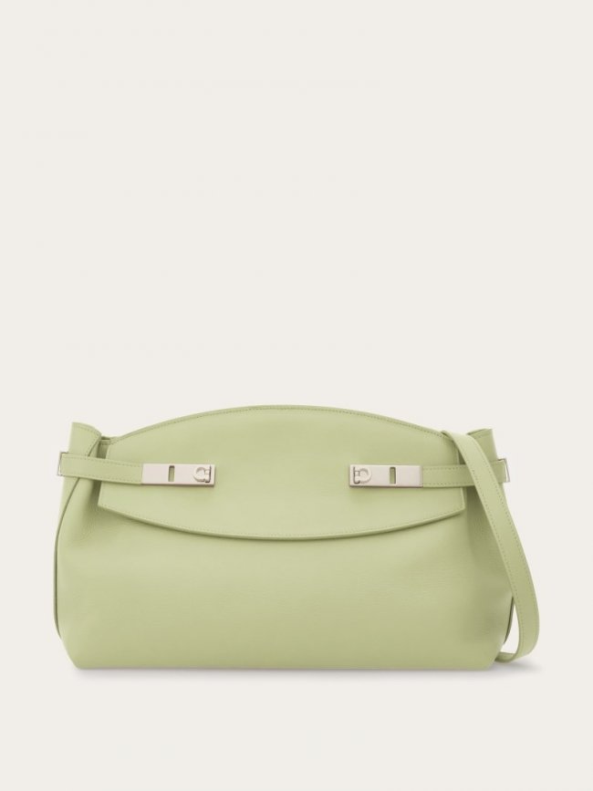 Ferragamo Women's Hug Soft Crossbody Bag - Sage | Quick Ship!