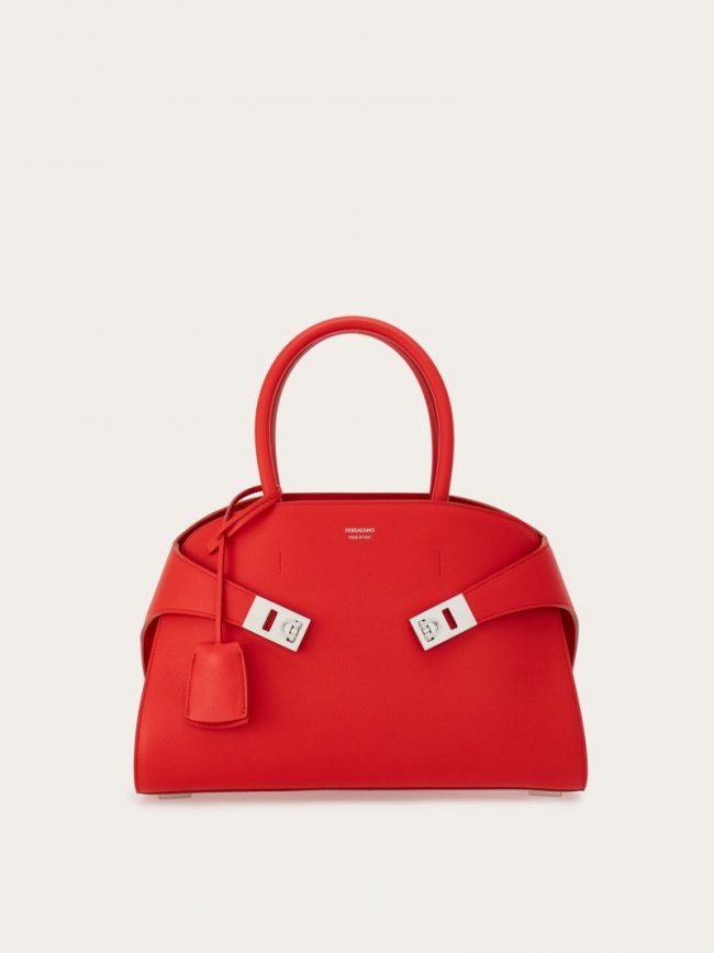 Ferragamo Women's Hug Handbag - Flame Red | Quick Ship!