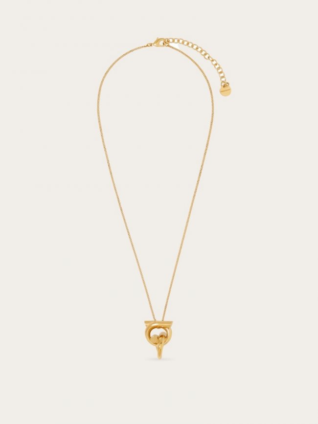 Ferragamo Women's Gancini Pendant Necklace - Gold | Quick Ship!