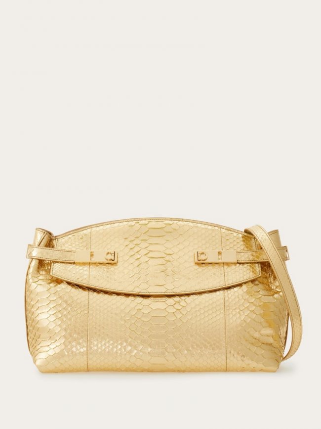 Ferragamo Women's Hug Soft Crossbody Bag - Gold | Quick Ship!