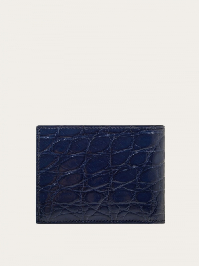 Ferragamo Men's Gancini Wallet - Blue Marine | Quick Ship!