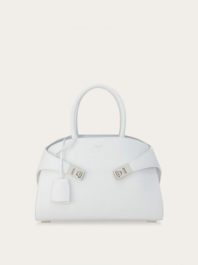 Ferragamo Women's Hug Handbag - Optic White | Quick Ship!