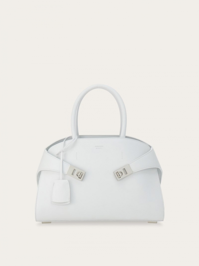 Ferragamo Women's Hug Handbag - Optic White | Quick Ship!