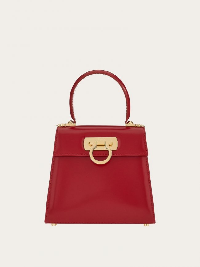 Ferragamo Women's Iconic Top Handle - Winter Red | Quick Ship!