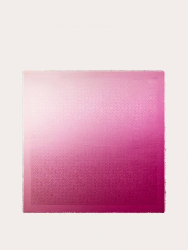 Ferragamo Women's Monogram Shawl - Pink/Cotton Candy | Quick Ship!