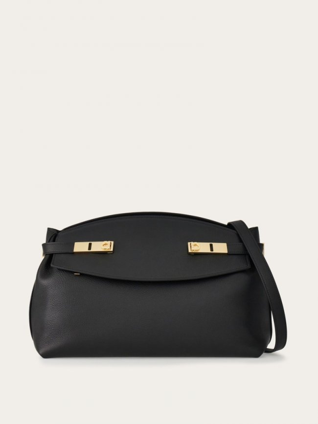 Ferragamo Women's Hug Soft Crossbody Bag - Black | Quick Ship!