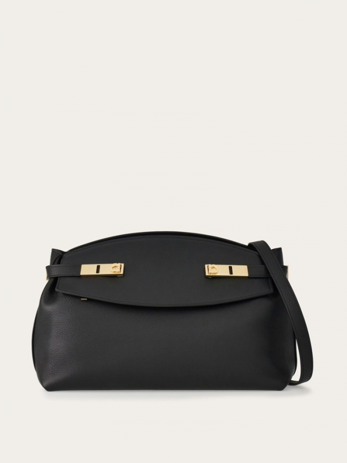 Ferragamo Women's Hug Soft Crossbody Bag - Black | Quick Ship!
