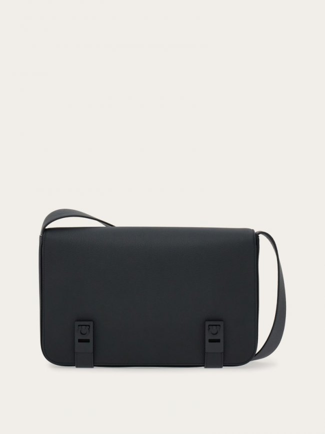 Ferragamo Men's Messenger Bag - Black | Quick Ship!