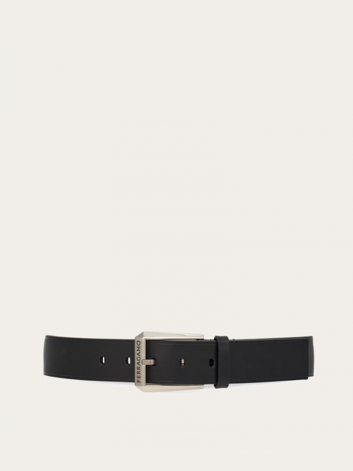 Ferragamo Men's Fixed Belt - Black | Quick Ship!
