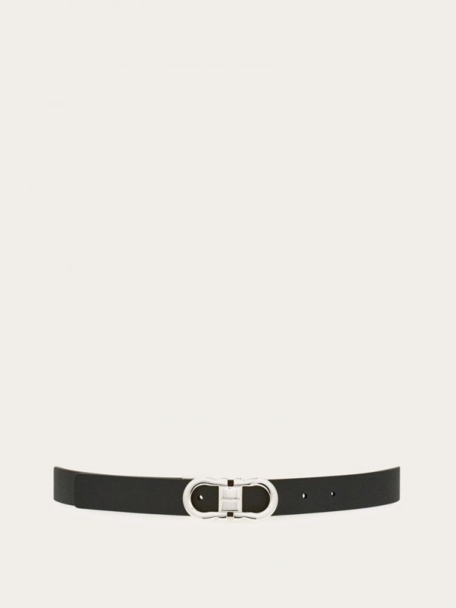 Ferragamo Women's Adjustable And Reversible Gancini Belt - Cognac/Black | Quick Ship!