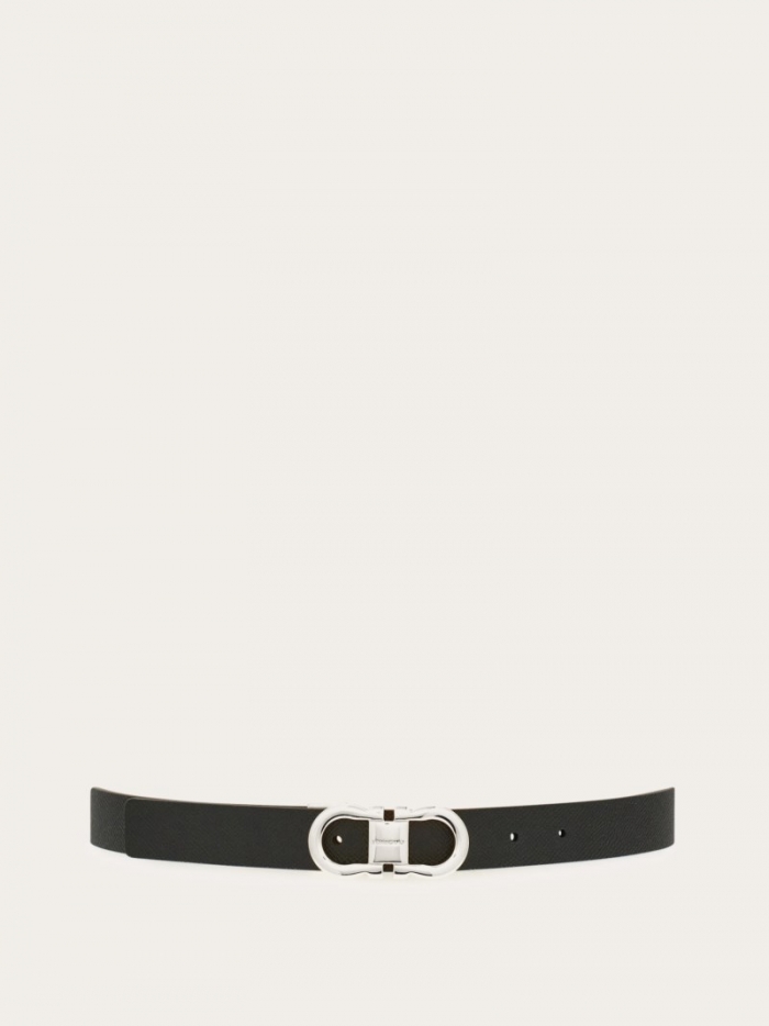 Ferragamo Women's Adjustable And Reversible Gancini Belt - Cognac/Black | Quick Ship!