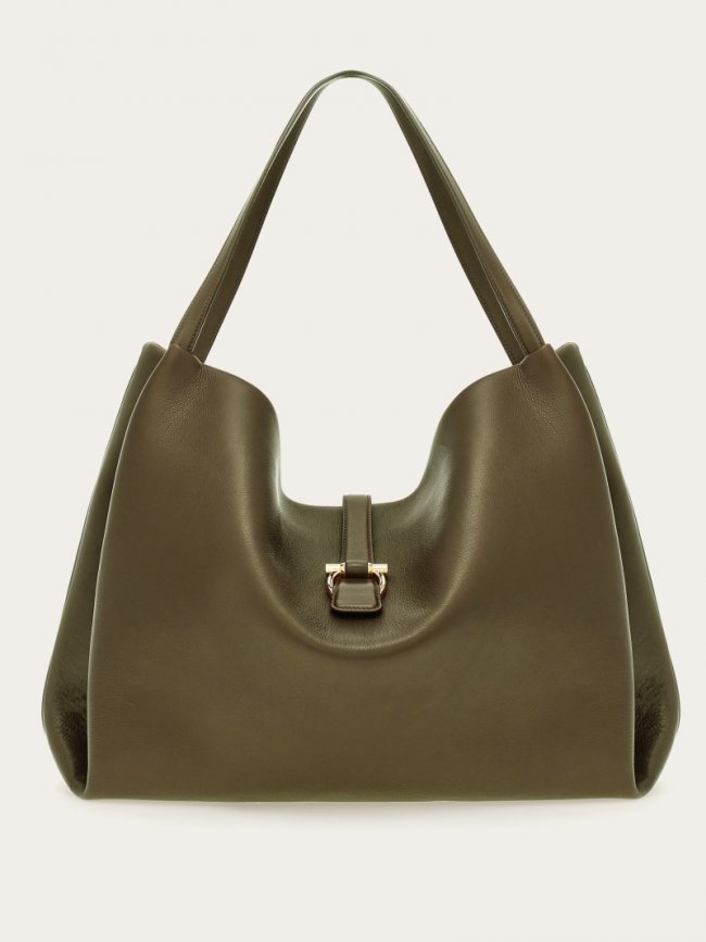 Ferragamo Women's Tote Bag - Olive Green | Quick Ship!