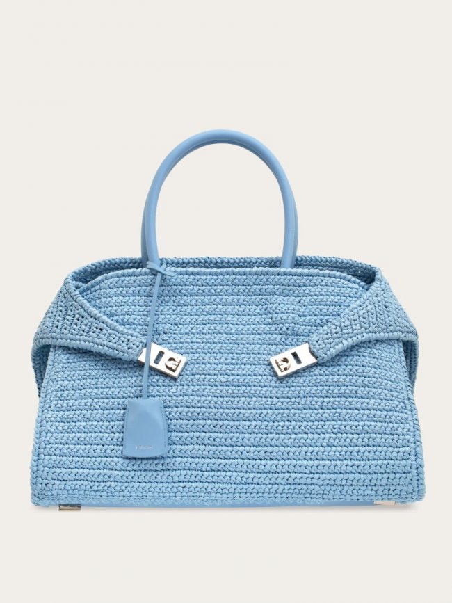 Ferragamo Women's Hug Handbag - Sky Blue | Quick Ship!